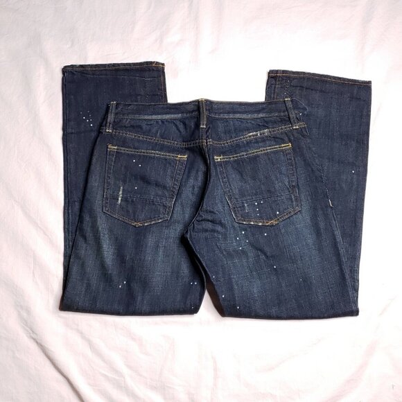 Old Navy Clean Water Wash Jeans Size 31 Mid Rise Straight Distressed Mens - Picture 2 of 9